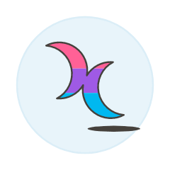 Bisexual Doublemoon Symbol Illustration from UX Colors Set