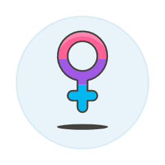 Bisexual Female Symbol Illustration from UX Colors Set