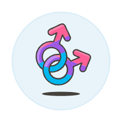 Bisexual Homosexual Symbol Illustration from UX Colors Set
