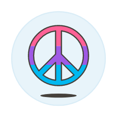 Bisexual Peace Symbol Illustration from UX Colors Set