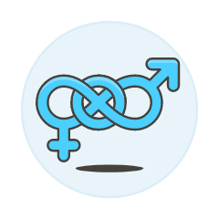 Blue Bisexual Symbol 1 Illustration from UX Colors Set