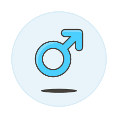 Blue Male Symbol Illustration from UX Colors Set