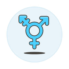 Blue Transgender Symbol Illustration from UX Colors Set
