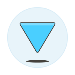 Blue Triangle Symbol Illustration from UX Colors Set