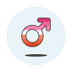 Lesbians Male Symbol Illustration from UX Colors Set