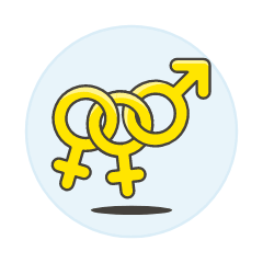 Neutral Bisexual Symbol 2 Illustration from UX Colors Set