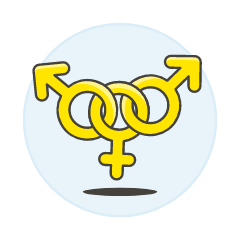 Neutral Bisexual Symbol 3 Illustration from UX Colors Set