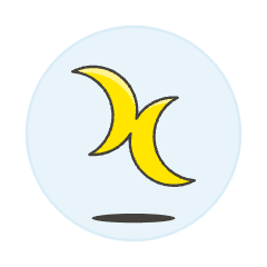 Neutral Doublemoon Symbol Illustration from UX Colors Set