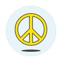 Neutral Peace Symbol Illustration from UX Colors Set