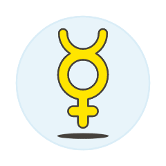 Neutral Virgin Symbol Illustration from UX Colors Set