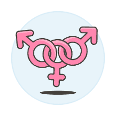 Pink Bisexual Symbol 3 Illustration from UX Colors Set