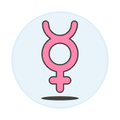 Pink Virgin Symbol Illustration from UX Colors Set