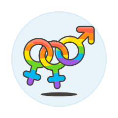 Pride Bisexual Symbol 2 Illustration from UX Colors Set