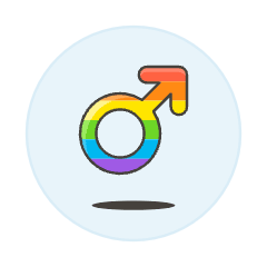 Pride Male Symbol Illustration from UX Colors Set