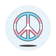 Transgender Peace Symbol Illustration from UX Colors Set