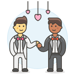 Gay Marriage 3 Illustration from UX Colors Set