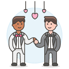 Gay Marriage 5 Illustration from UX Colors Set