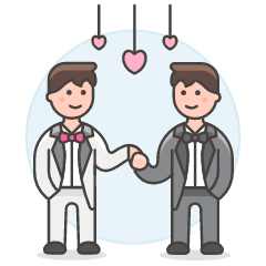 Gay Marriage 6 Illustration from UX Colors Set