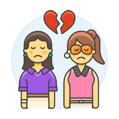 Lesbians Breakup 1 Illustration from UX Colors Set