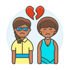 Lesbians Breakup 3 Illustration from UX Colors Set