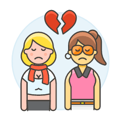 Lesbians Breakup 4 Illustration from UX Colors Set