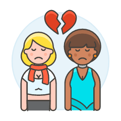 Lesbians Breakup 5 Illustration from UX Colors Set
