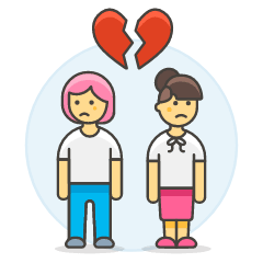 Lesbians Breakup 7 Illustration from UX Colors Set