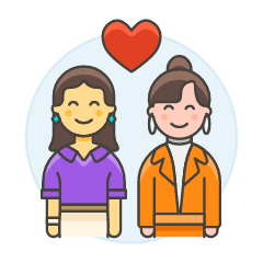 Lesbians Couple 3 Illustration from UX Colors Set