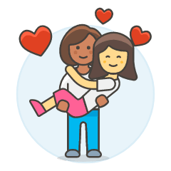 Lesbians Couple Lifting 1 Illustration from UX Colors Set