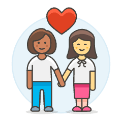 Lesbians Holding Hand 2 Illustration from UX Colors Set