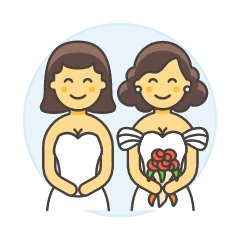 Lesbian Wedding 10 Illustration from UX Colors Set