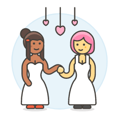 Lesbian Wedding 11 Illustration from UX Colors Set