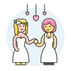 Lesbian Wedding 12 Illustration from UX Colors Set
