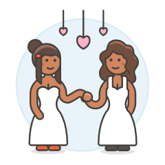 Lesbian Wedding 14 Illustration from UX Colors Set