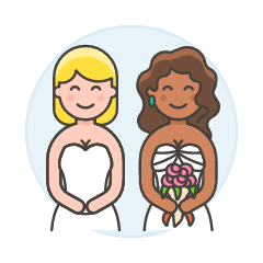 Lesbian Wedding 16 Illustration from UX Colors Set