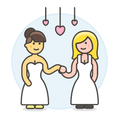 Lesbian Wedding 16 Illustration from UX Colors Set