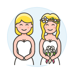 Lesbian Wedding 17 Illustration from UX Colors Set