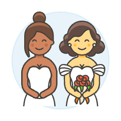 Lesbian Wedding 18 Illustration from UX Colors Set