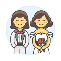 Lesbian Wedding 1 Illustration from UX Colors Set