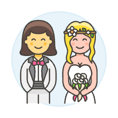 Lesbian Wedding 3 Illustration from UX Colors Set