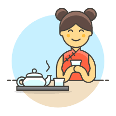 Chinese Tea Time 2 Illustration from UX Colors Set