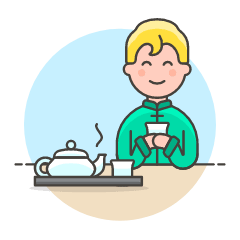 Chinese Tea Time 3 Illustration from UX Colors Set