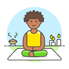 Meditation 2 3 Illustration from UX Colors Set