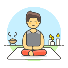 Meditation 2 5 Illustration from UX Colors Set