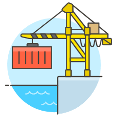 Crane Port Illustration from UX Colors Set