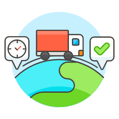 Global Shipping Illustration from UX Colors Set