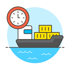 Sea Cargo Ems Illustration from UX Colors Set