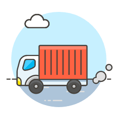 Container Truck 1 Illustration from UX Colors Set