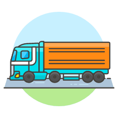 Container Truck 3 Illustration from UX Colors Set