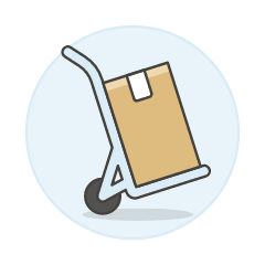 Boxes Cart 3 Illustration from UX Colors Set